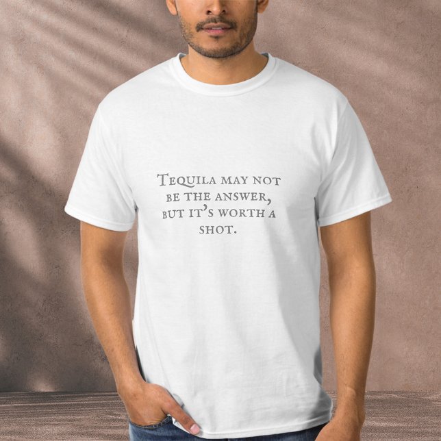 Camiseta Citação Sarcástica de Tequila (Criador carregado)