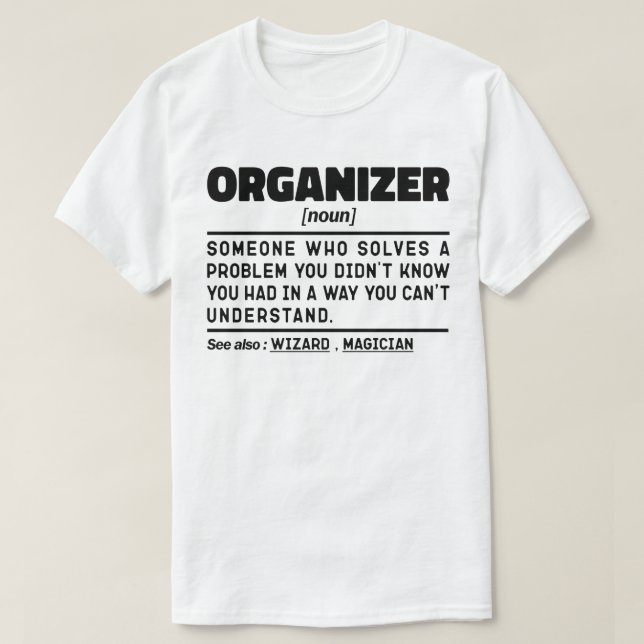 Camiseta Citação Sarcástica do Gerenciador de Nomes do Orga (Frente do Design)