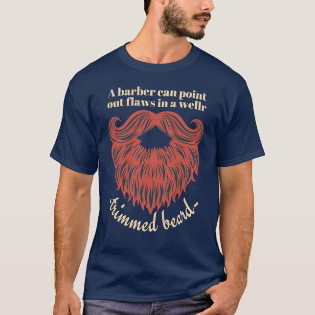 Camiseta Citação simples de barbearia, barbearia (Frente)