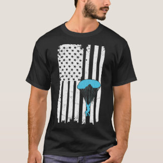 Camiseta Citação Skydiving para um Paraquedista Patriótico