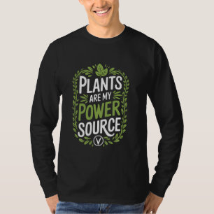 Camiseta Citação Vegetariana à Base de Plantas para Amante