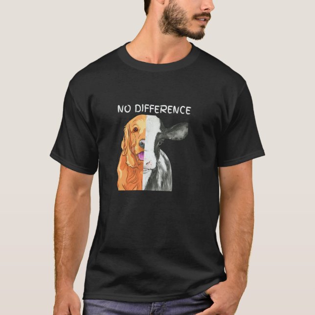 Camiseta Citação Vegetariana Sem Diferença Herbívoro Engraç (Frente)