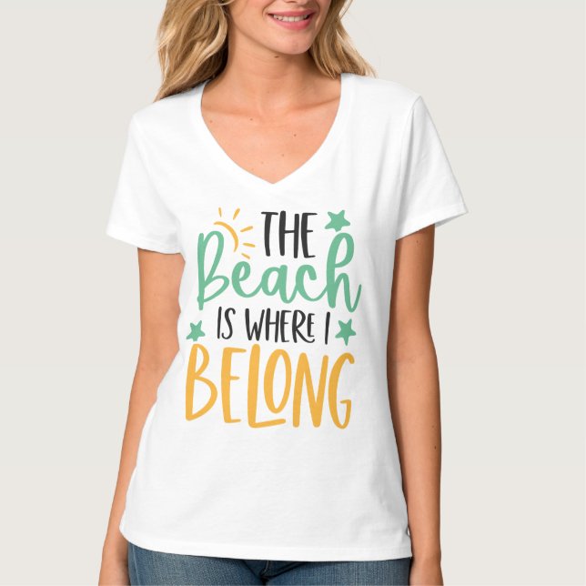 Camiseta Citação Vida na Praia (Frente)