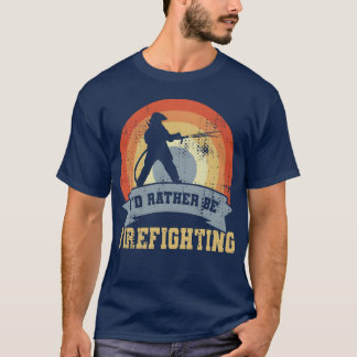 Camiseta Citação vintage de combate a incêndio menina