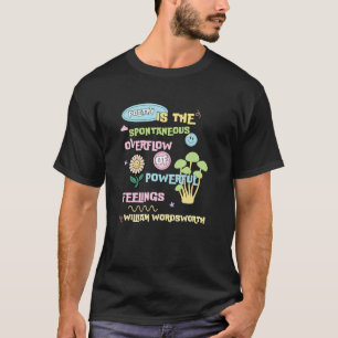 Camiseta Citação William Wordsworth Poesia Poema Escrita Es