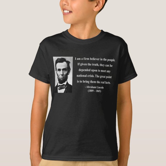 Camiseta Citações 14b de Abraham Lincoln (Frente)