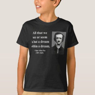 Camiseta Citações 1b do ponto de entrada de Edgar Allen
