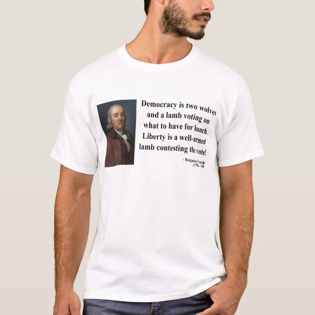 Camiseta Citações 2b de Ben Franklin (Frente)