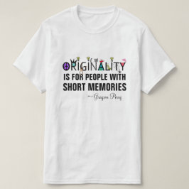 Camiseta Citações BRITÂNICAS do artista da "originalidade"