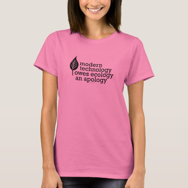 Camiseta Citações da ecologia/tecnologia (Frente)