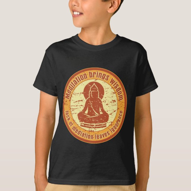 Camiseta Citações da meditação de Buddha (Frente)