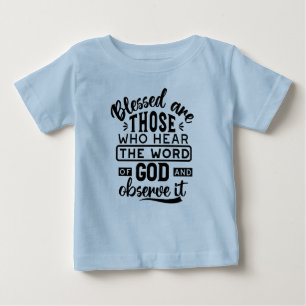 Camiseta Citações de Abençoados São Aqueles que Ouvem a Pal