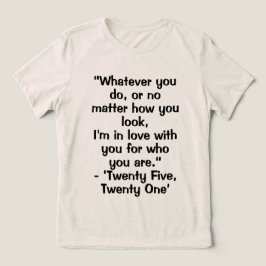 Camiseta citações de amor de kdrama (drama coreano)