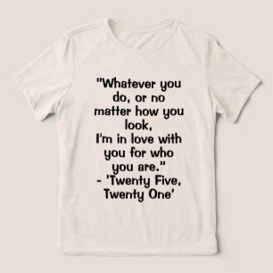 Camiseta citações de amor de kdrama (drama coreano)