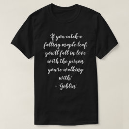 Camiseta Citações de Amor de Kdrama Goblin