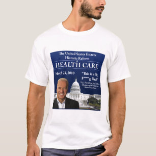 Camiseta Citações de Biden dos cuidados médicos (versão