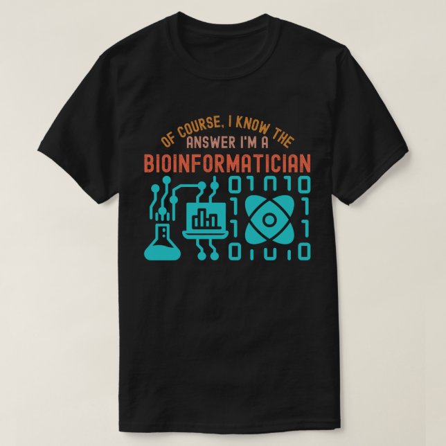 Camiseta Citações de Bioinformática55, Estudantes de Bioinf (Frente do Design)