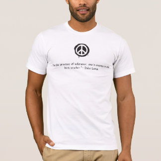 Camiseta Citações de Dalai Lama do sinal de paz