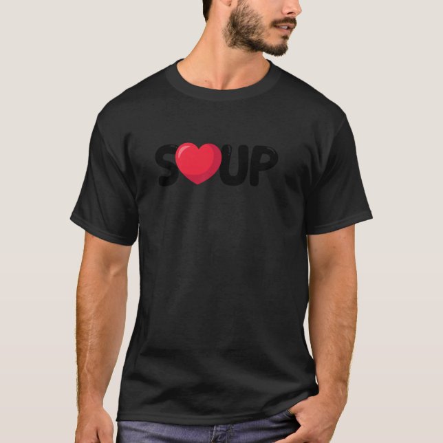 Camiseta Citações de Dizeres de Cozinha de Sopa Comida Aman (Frente)