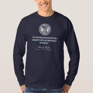Camiseta Citações de Edmund Burke (bom mau de v)