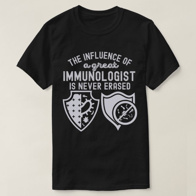 Camiseta Citações de Imunologia, Cientista de Imunologia9 (Frente do Design)