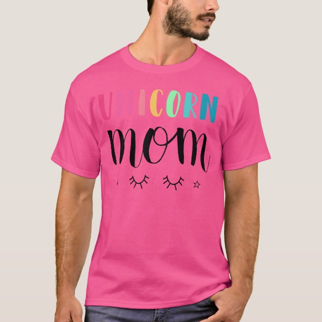 Camiseta Citações de Mãe com Amigos de Design de Unicórnio (Frente)