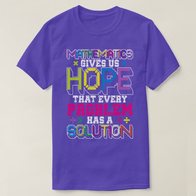 Camiseta Citações de Matemática Matemático Dizer (Frente do Design)