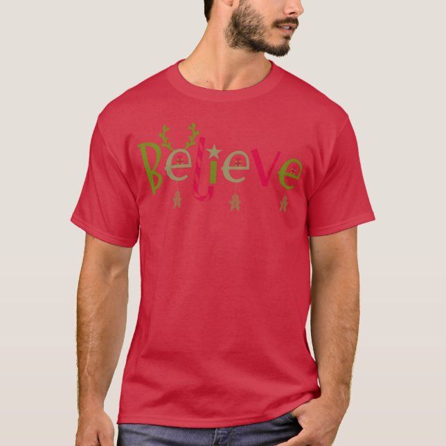 Camiseta Citações de Natal Com amigo de biscoito de gengibr (Frente)