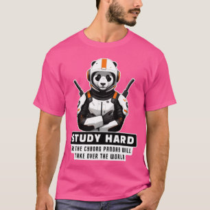 Camiseta Citações de panda animal ciborgue retrô