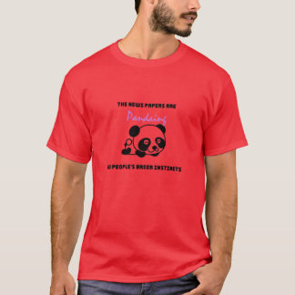Camiseta Citações de panda retrô