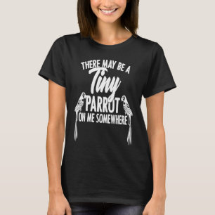 Camiseta Citações de Pegadas de Papagaio Papagaio Pequeno p