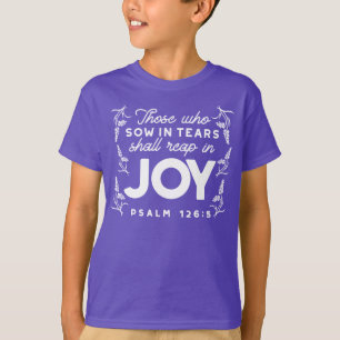 Camiseta Citações de Quem Semeia em Lágrimas Colherá com Al