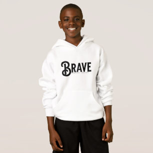 Camiseta citações de tendências de script simples e corajos