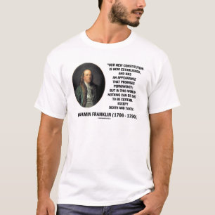 Camiseta Citações dos impostos de morte de Benjamin