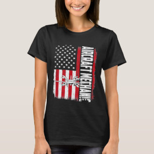 Camiseta Citações e Frases do Mecânico de Aeronaves Bandeir