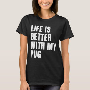 Camiseta Citações Engraçadas de Cachorro Pug 453