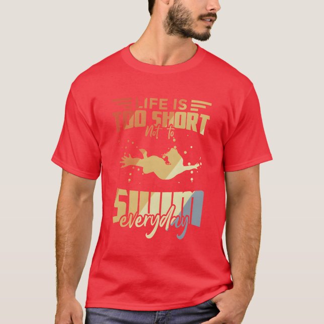 Camiseta Citações engraçadas de natação (Frente)