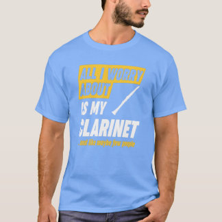 Camiseta Citações engraçadas de tocador de clarinete