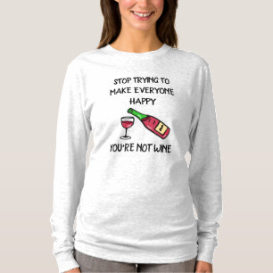 Camiseta Citações Engraçadas de Vinho Humor de Álcool
