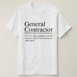 Camiseta citações engraçadas para o Contratante Geral