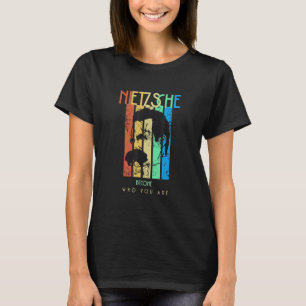 Camiseta Citações inspiracionais diárias Nietzsche tornam-s