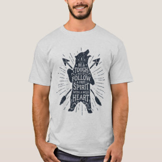 Camiseta citações inspiradas do urso selvagem do vintage