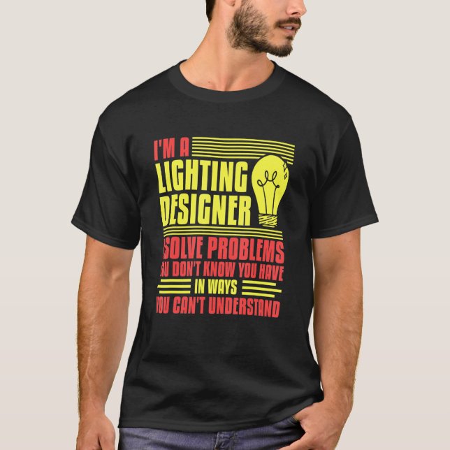 Camiseta Citações Luzes do Designer de Iluminação palco (Frente)