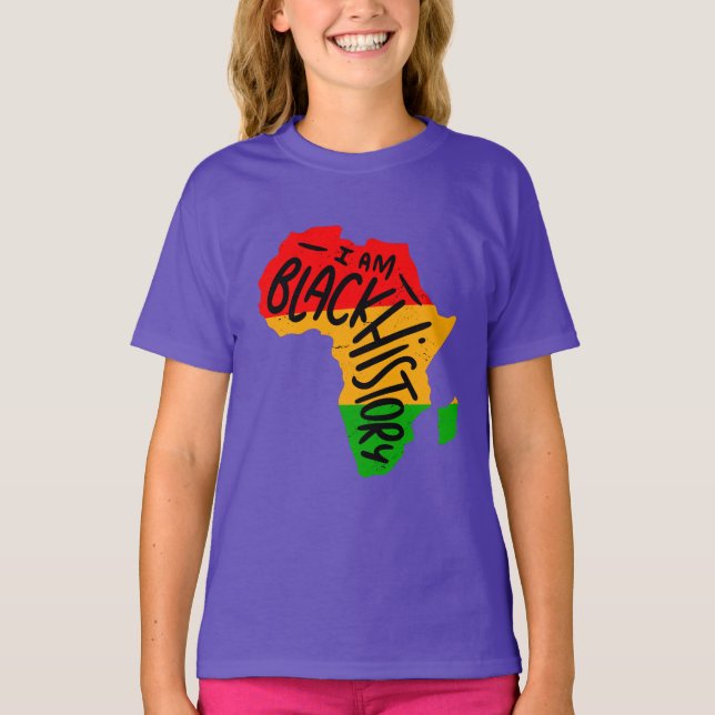 Camiseta Citações Meses da História Negra - EU SOU HISTÓRIA (Frente)