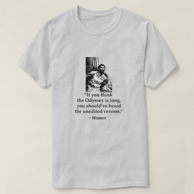 Camiseta Citações Modernas Incorretas - Homero (Frente do Design)