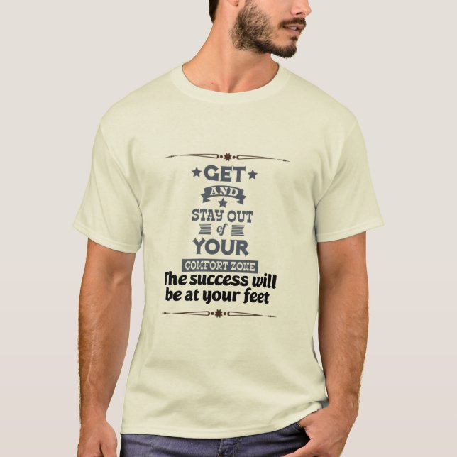 Camiseta Citações motivacionais da caligrafia textográfica  (Frente)