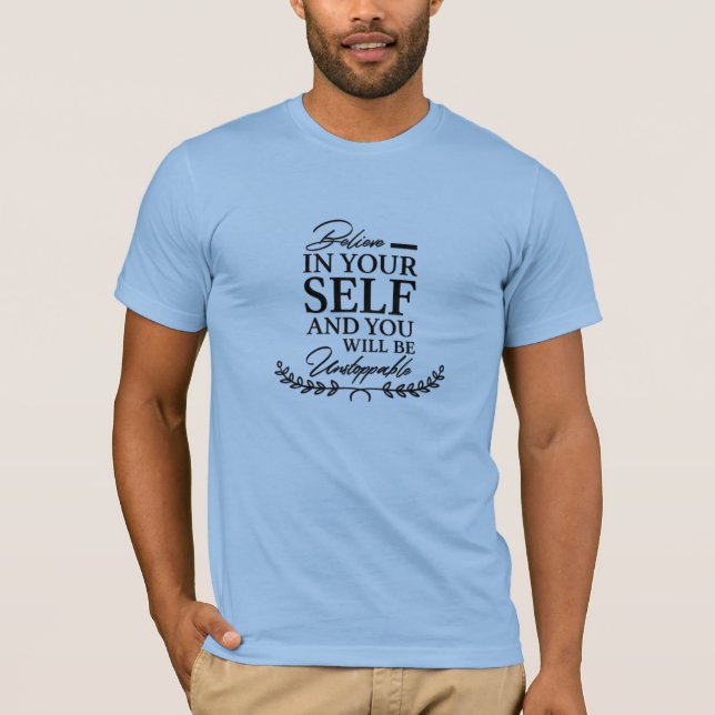 Camiseta Citações motivacionais da caligrafia textográfica  (Frente)
