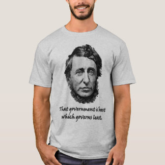 Camiseta Citações pequenas do governo de Thoreau