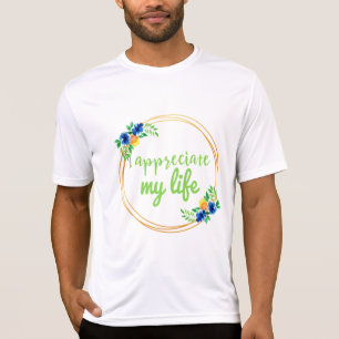 Camiseta citações positivas para a vida e o trabalho