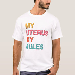 Camiseta Citações Retrofeministas Para As Mulheres Meu Úter